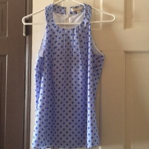 Blue & White sleeveless top